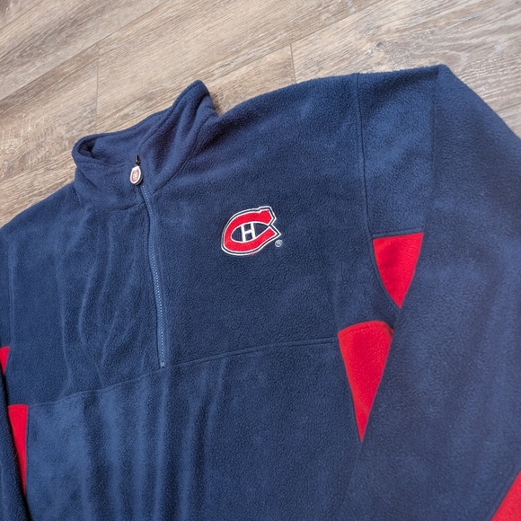 90s/00s Montreal Canadiens 1/4 Zip-up Fleece - Picture 2 of 5